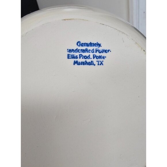 Handcrafted Ellis Prod. Marshall TX Stoneware Pottery Bowl Artist Signed - Picture 3 of 12